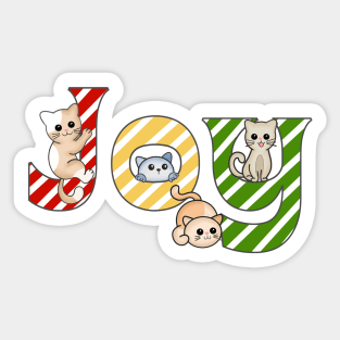 Happy Merry Cat Christmas Sticker